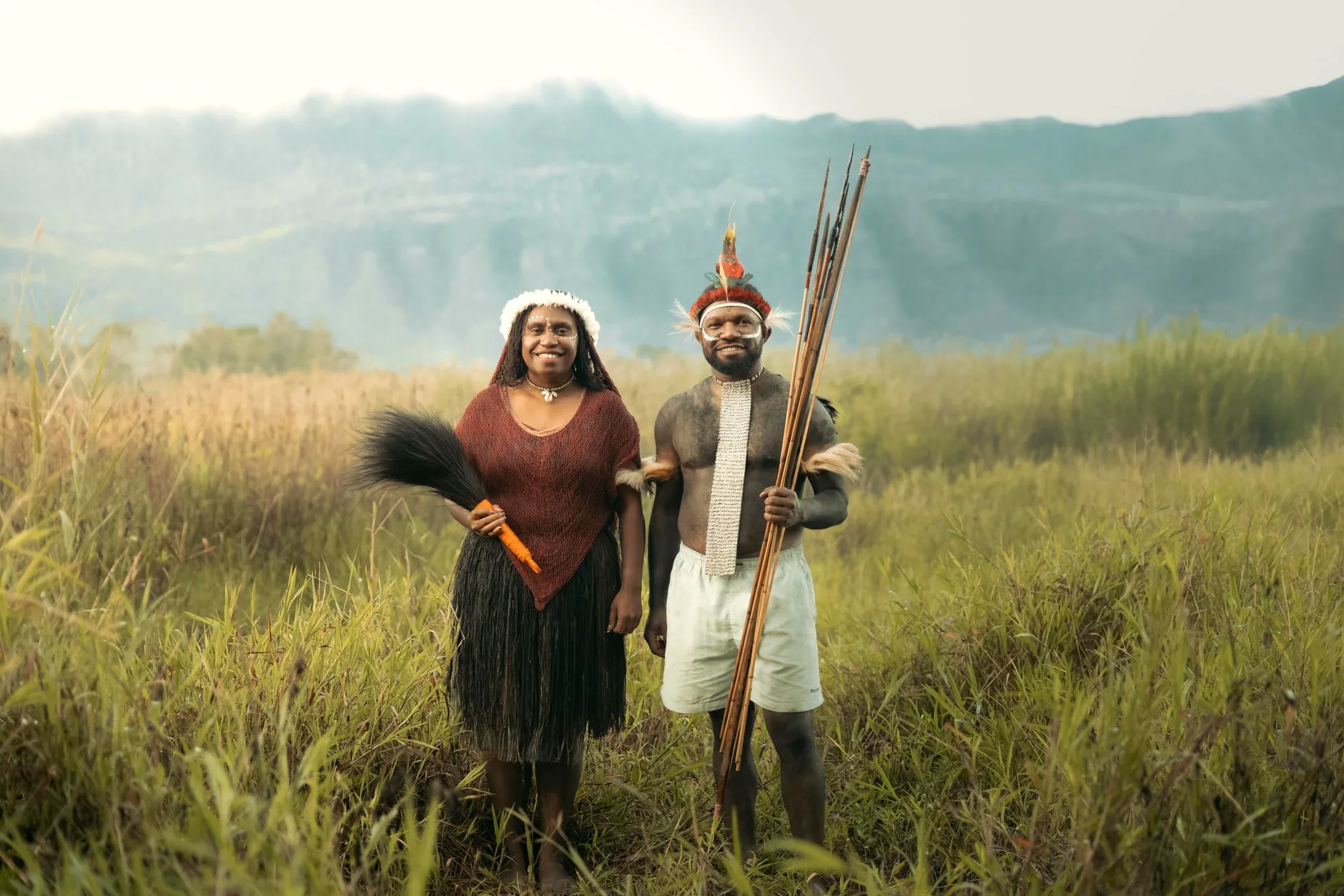 Vue panoramique sur les collines verdoyantes des Highlands autour de Goroka